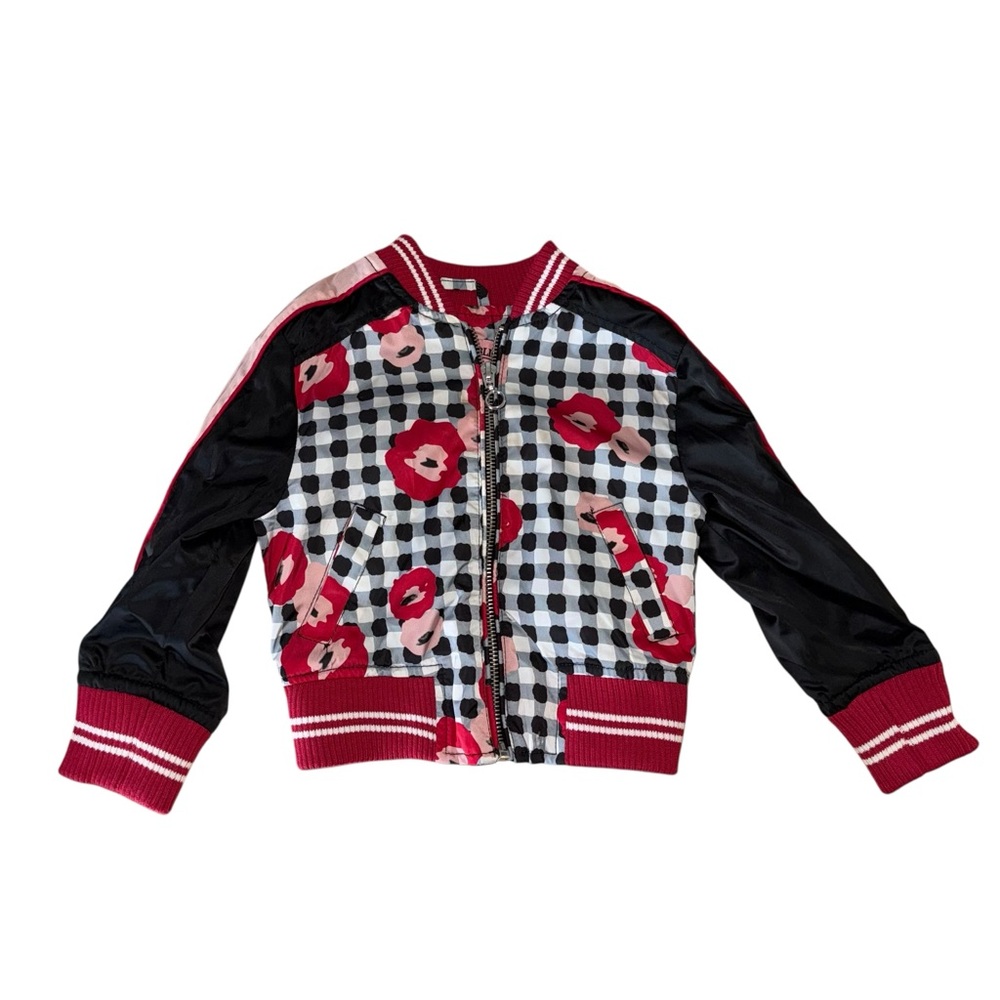 Urban Republic Red and Black Puffer Jacket with Sporty Design - Picture 1 of 3
